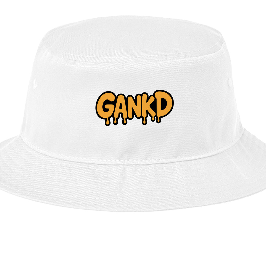 GankDBoon recycled bucket hat in white, back view