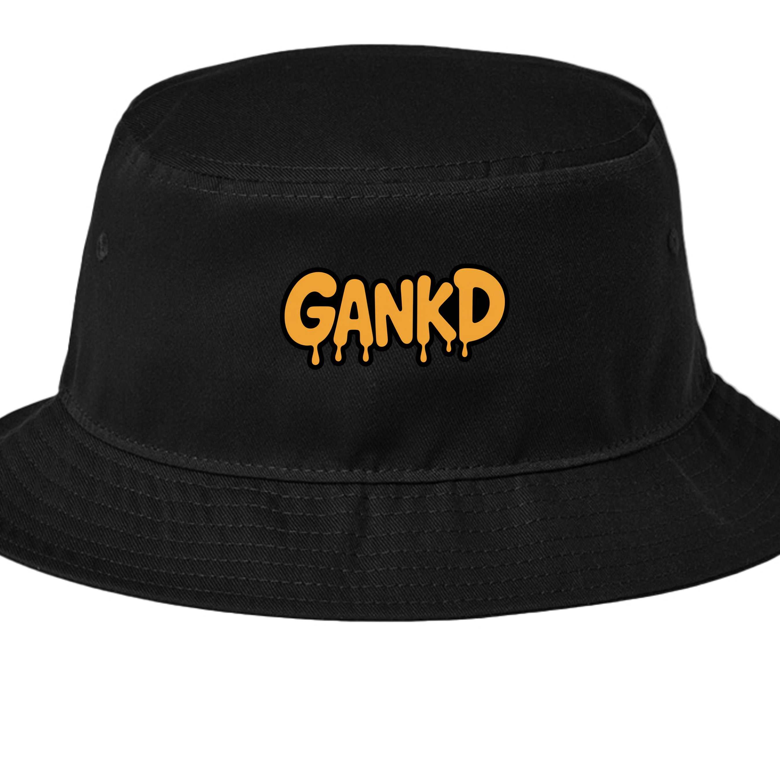 GankDBoon recycled bucket hat in black, back view