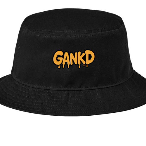 GankDBoon recycled bucket hat in black, back view
