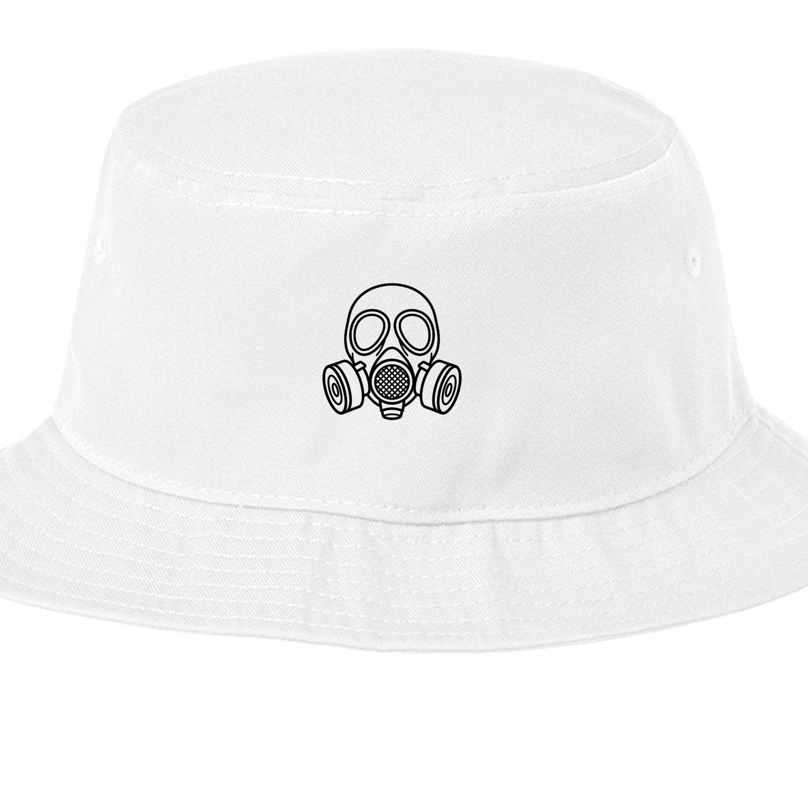 GankDBoon recycled bucket hat in white, front view