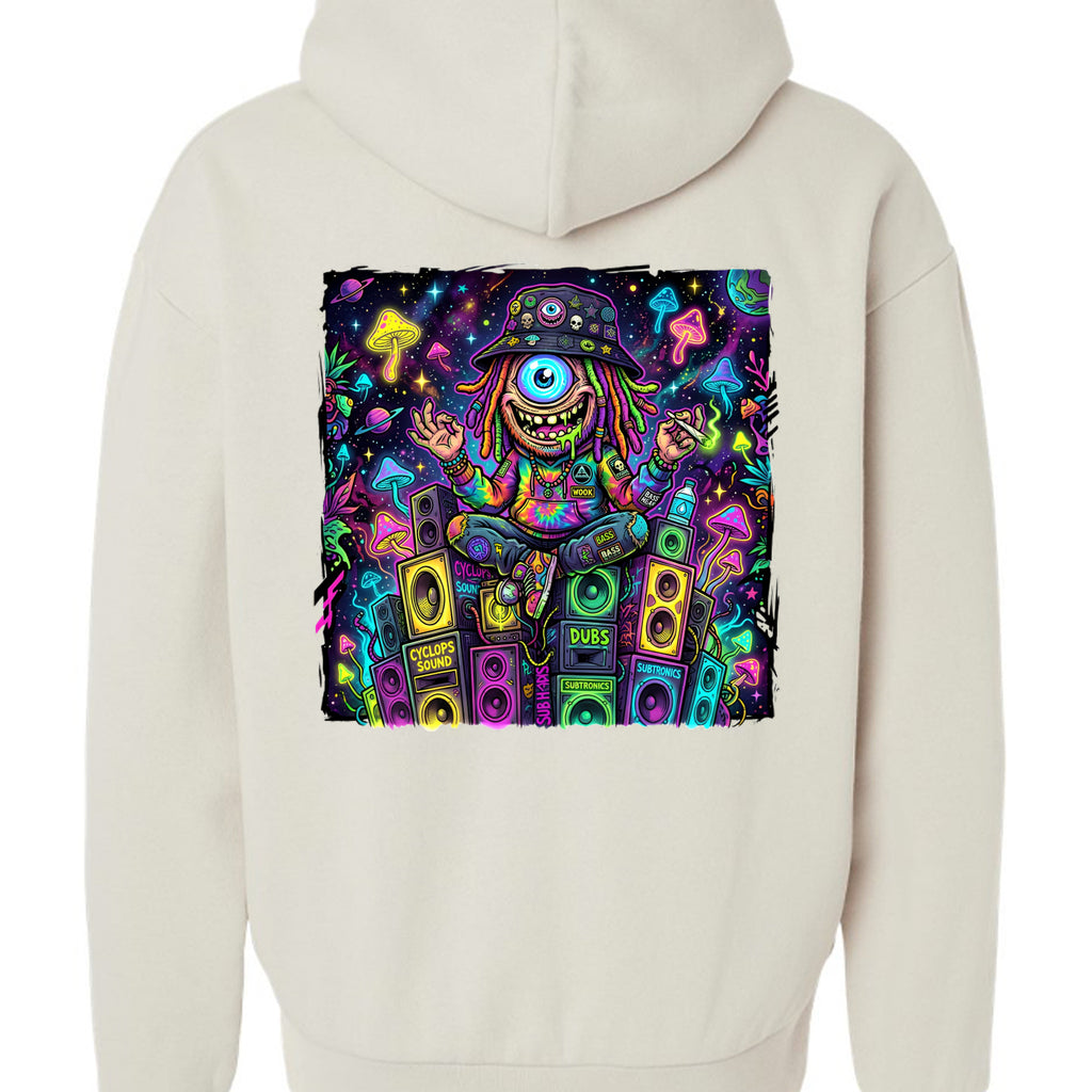 GankDWook oversized hoodie in ivory, back print