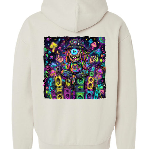 GankDWook oversized hoodie in ivory, back print