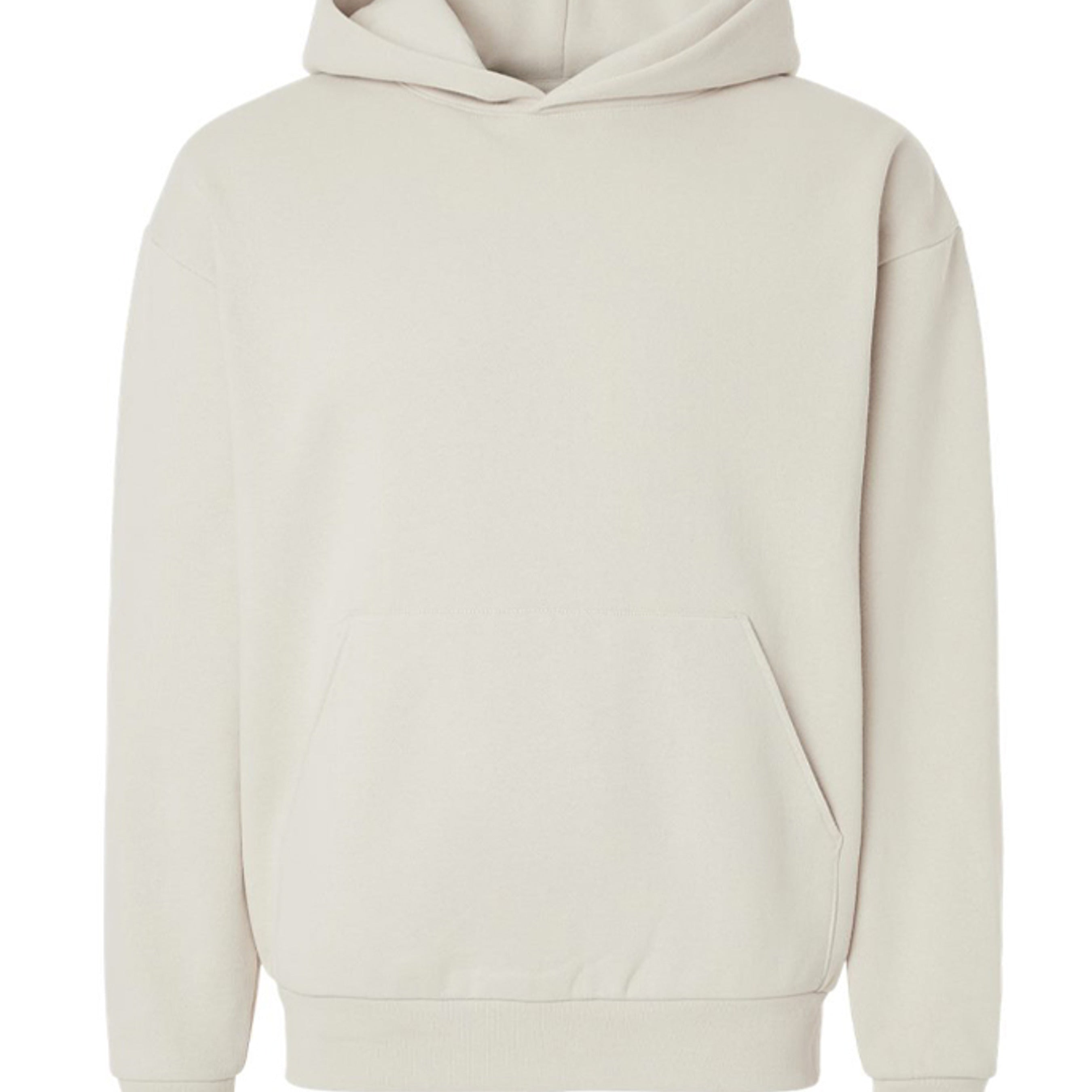 GankDWook premium oversized hoodie in ivory, front view