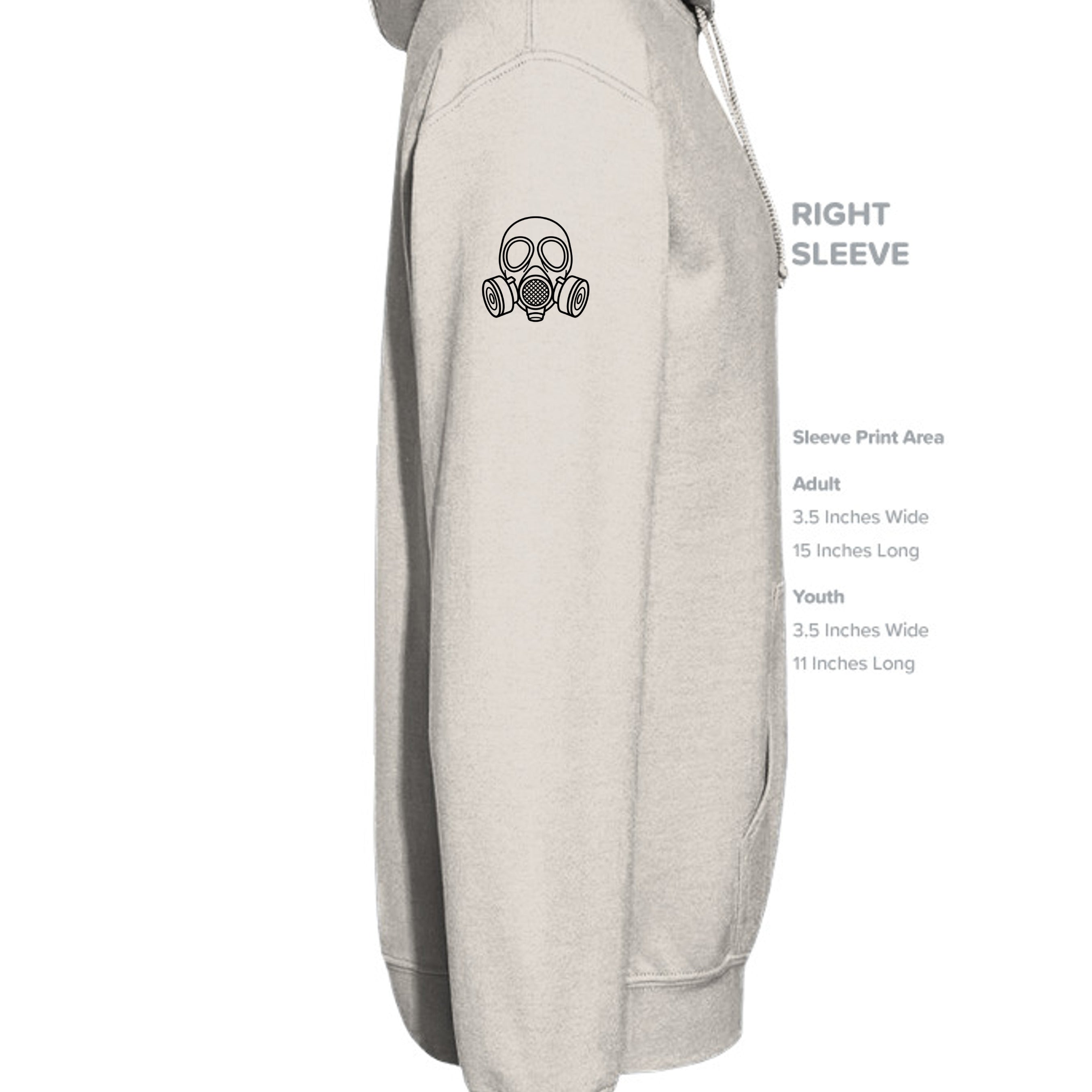 GankDWook oversized hoodie, right sleeve detail