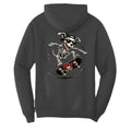 GankdWoof hoodie back graphic close-up
